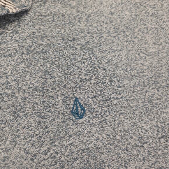 Volcom Short Sleeve Casual Polo Shirt Adult Mens Size Extra Large XL Gray - Picture 4 of 9